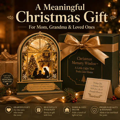 🎄 Christmas Memory Window– Warm Family Holiday Night Light & Tabletop Keepsake ✨