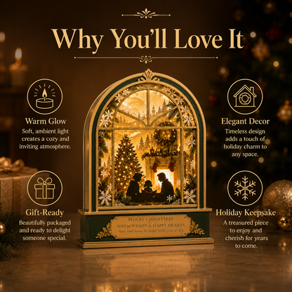 🎄 Christmas Memory Window– Warm Family Holiday Night Light & Tabletop Keepsake ✨