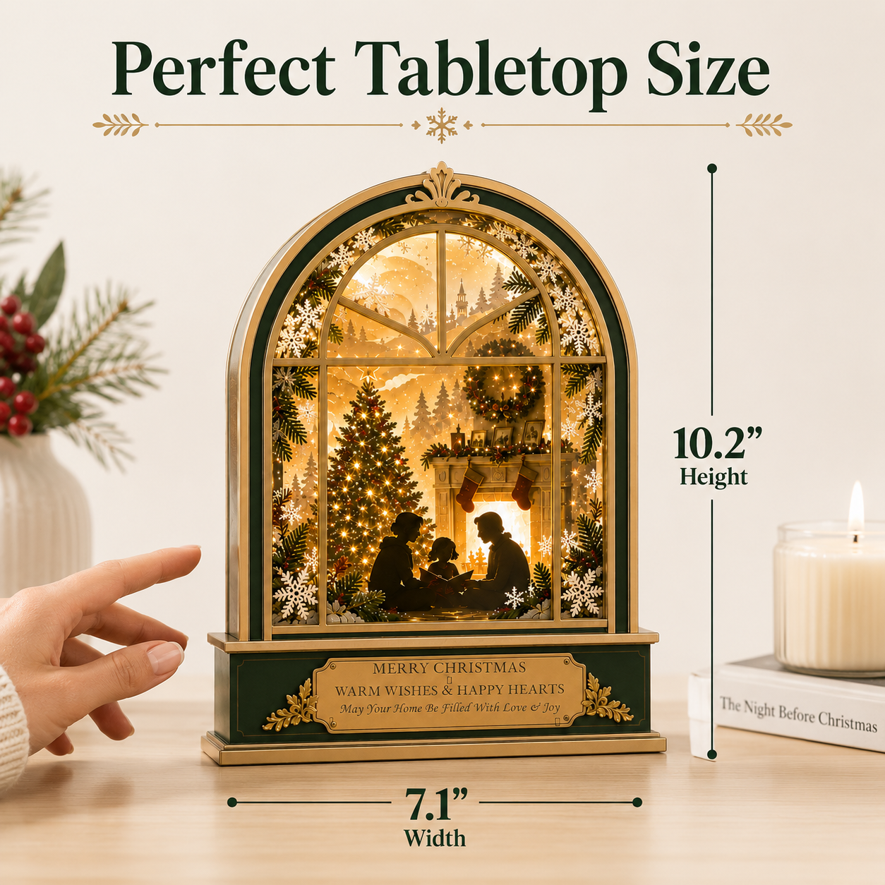 🎄 Christmas Memory Window– Warm Family Holiday Night Light & Tabletop Keepsake ✨