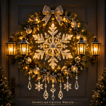 🎄✨ Christmas Moonlight Wreath Collection – Lighted Holiday Door Decor