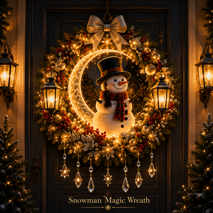 🎄✨ Christmas Moonlight Wreath Collection – Lighted Holiday Door Decor