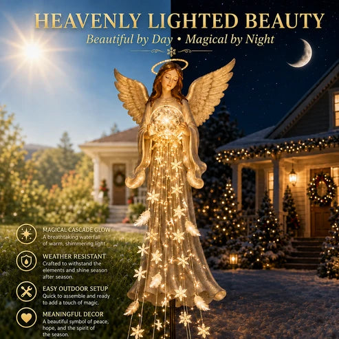 ✨ Angel Blessing Fountain– Solar Cascading Angel Garden Light 👼