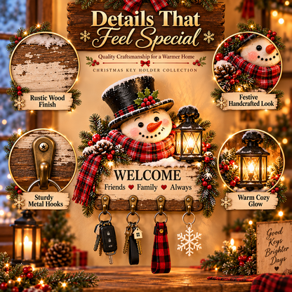 ⭐Welcome Key Holder™– Lighted Christmas Entryway Wall Decor