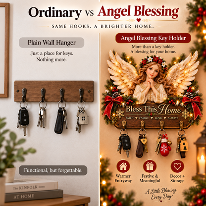⭐Welcome Key Holder™– Lighted Christmas Entryway Wall Decor