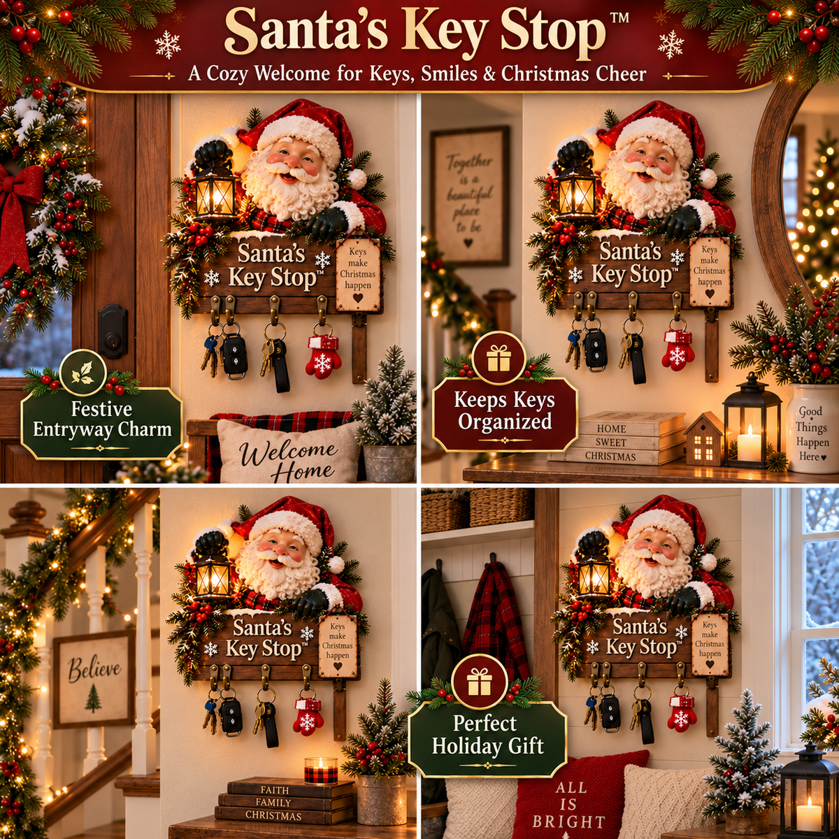 Santa Key Stop used in multiple Christmas home locations