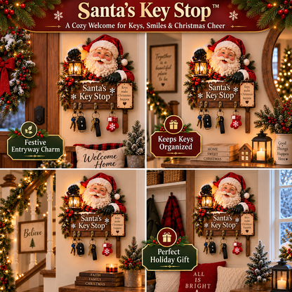 ⭐Welcome Key Holder™– Lighted Christmas Entryway Wall Decor