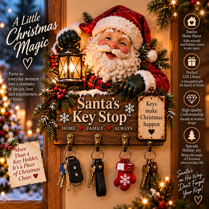 ⭐Welcome Key Holder™– Lighted Christmas Entryway Wall Decor