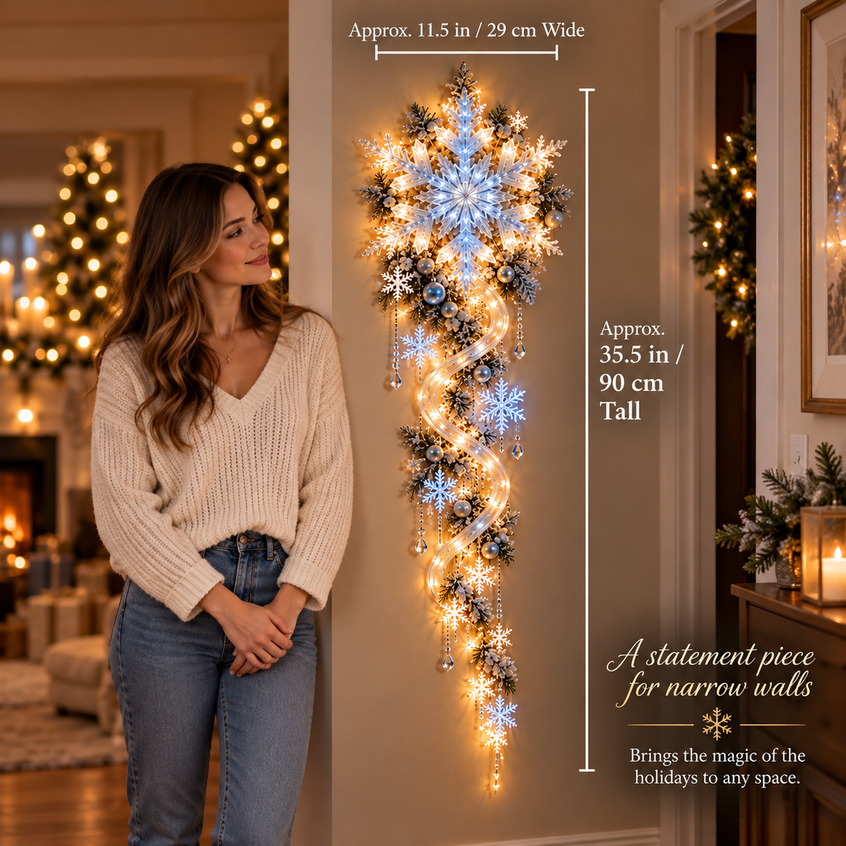 🔥Last Day 49% OFF🔥❄️ Giant Snowflake Blizzard Trail™- Let the Snowstorm Glow Indoors