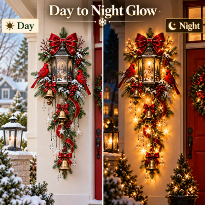 🎄 Cardinal Blessing Lantern Starfall Wall Light — Bring Warmth, Joy & Christmas Magic Home ✨