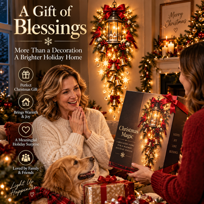🎄 Cardinal Blessing Lantern Starfall Wall Light — Bring Warmth, Joy & Christmas Magic Home ✨