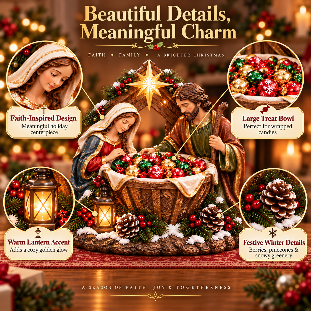 ✨Last Day 49% OFF✝️ Nativity Blessing Bowl✈️