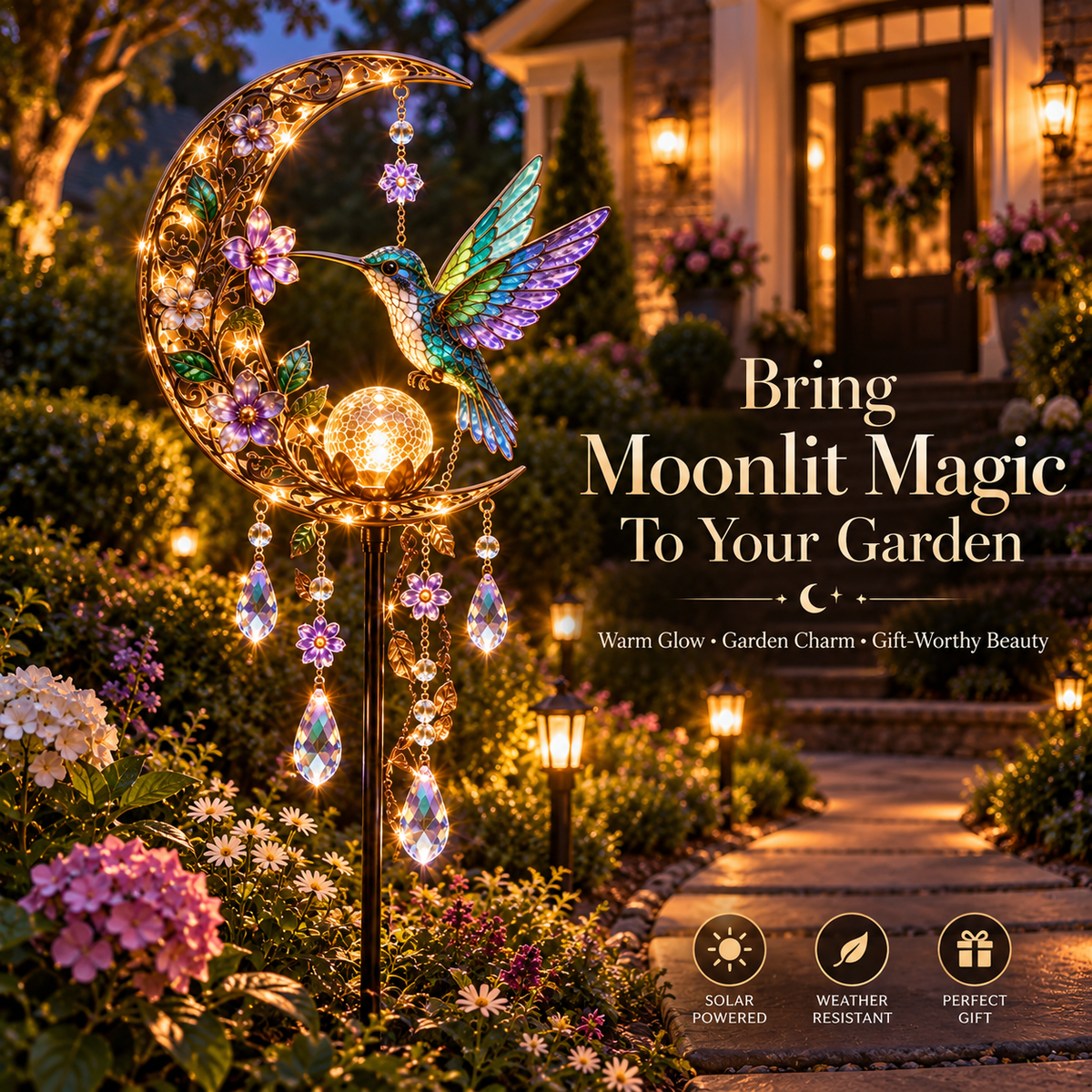 🔥Last Day 49% OFF🔥Cross & Lily Solar Garden Light™ | Christian Faith Garden Stake ✝️✨