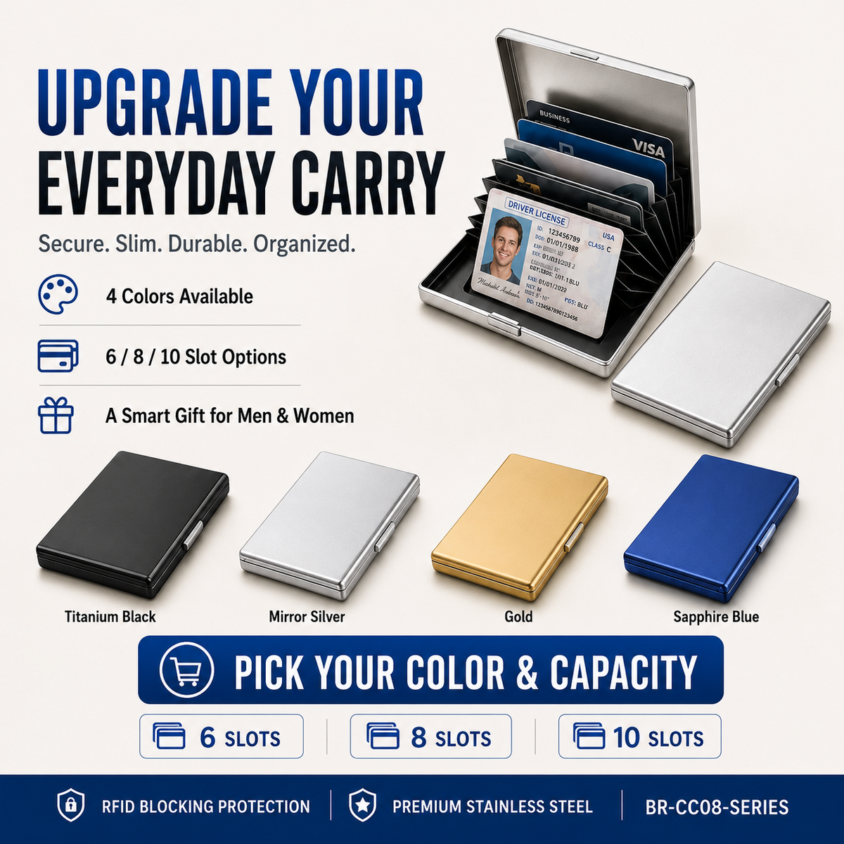 Tyiipro™ RFID Blocking Metal Card Holder