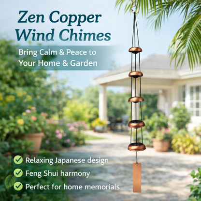 🎐 Zen Copper Pagoda Wind Chimes🌿 – Bring Peace & Harmony to Your Home & Garden