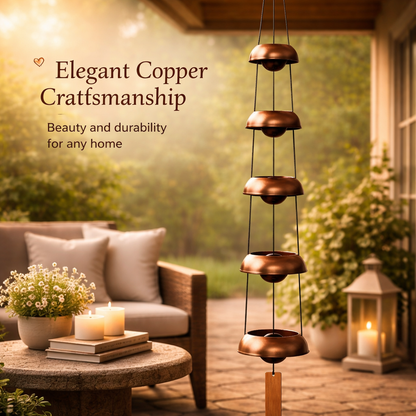 🎐 Zen Copper Pagoda Wind Chimes🌿 – Bring Peace & Harmony to Your Home & Garden