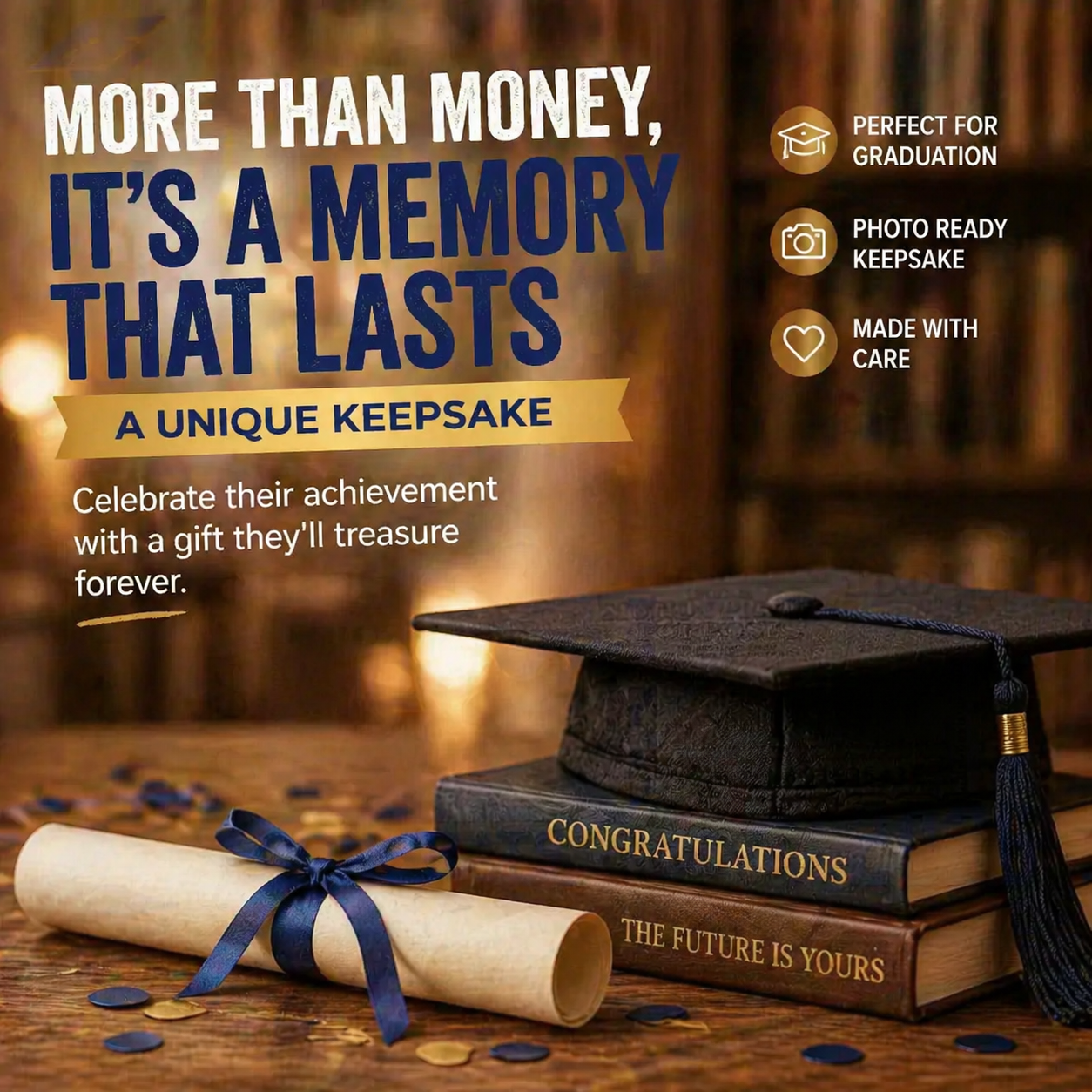 2026 Graduation Money Holder | Wooden Cash Gift Box – Unique Graduation Keepsake for High School or College Grad