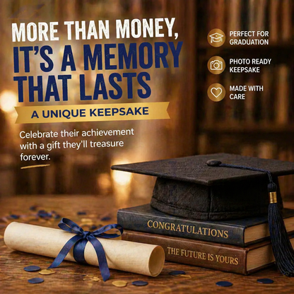 2026 Graduation Money Holder | Wooden Cash Gift Box – Unique Graduation Keepsake for High School or College Grad