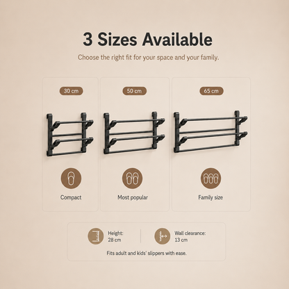 🪑 Foldable Wall‑Mounted Shoe Rack｜Space‑Saving Hanging Slipper Holder for Entryway Bathroom RV