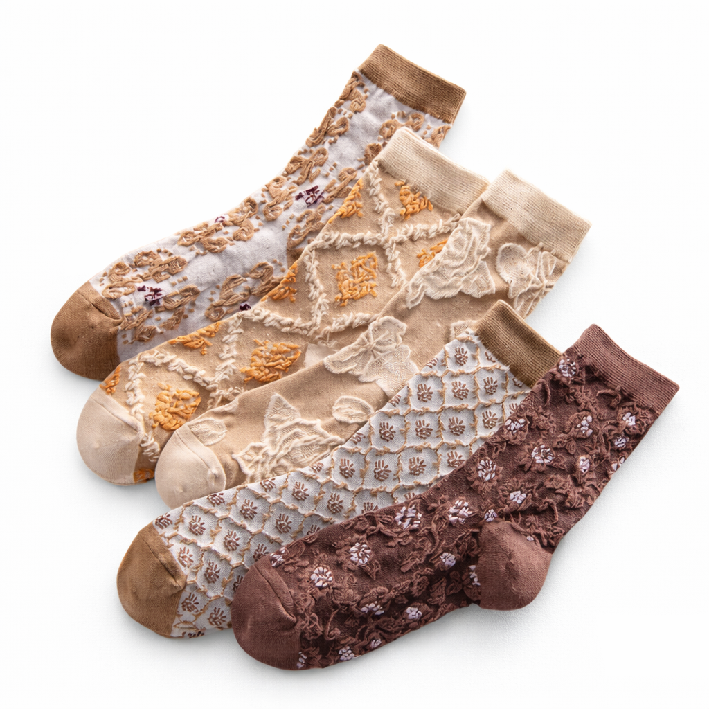 🌸 Vintage Floral Socks – 50% OFF Today Only! ✨