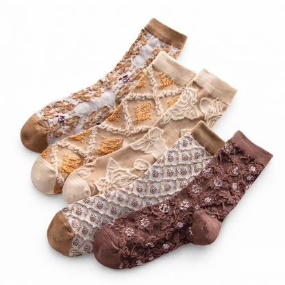 🌸 Vintage Floral Socks – 50% OFF Today Only! ✨