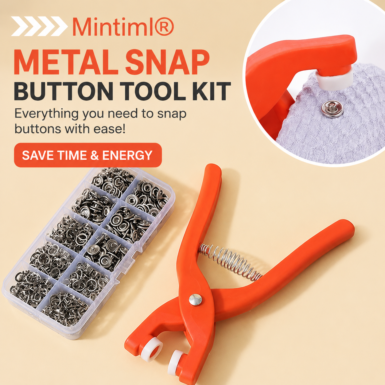 📢📢50% off!!! Metal snap fastener tool kit with fixing pliers