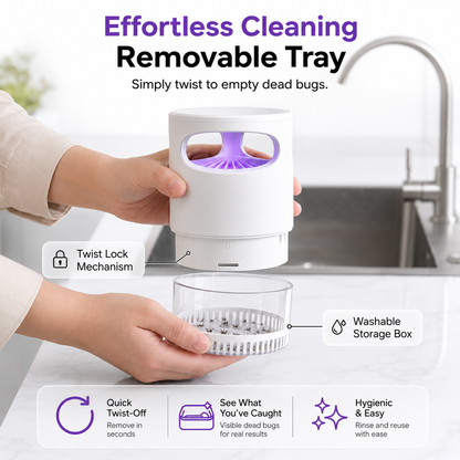 🔥 Quiet UV Mosquito Trap – Chemical-Free & Safe for Kids & Pets🦟