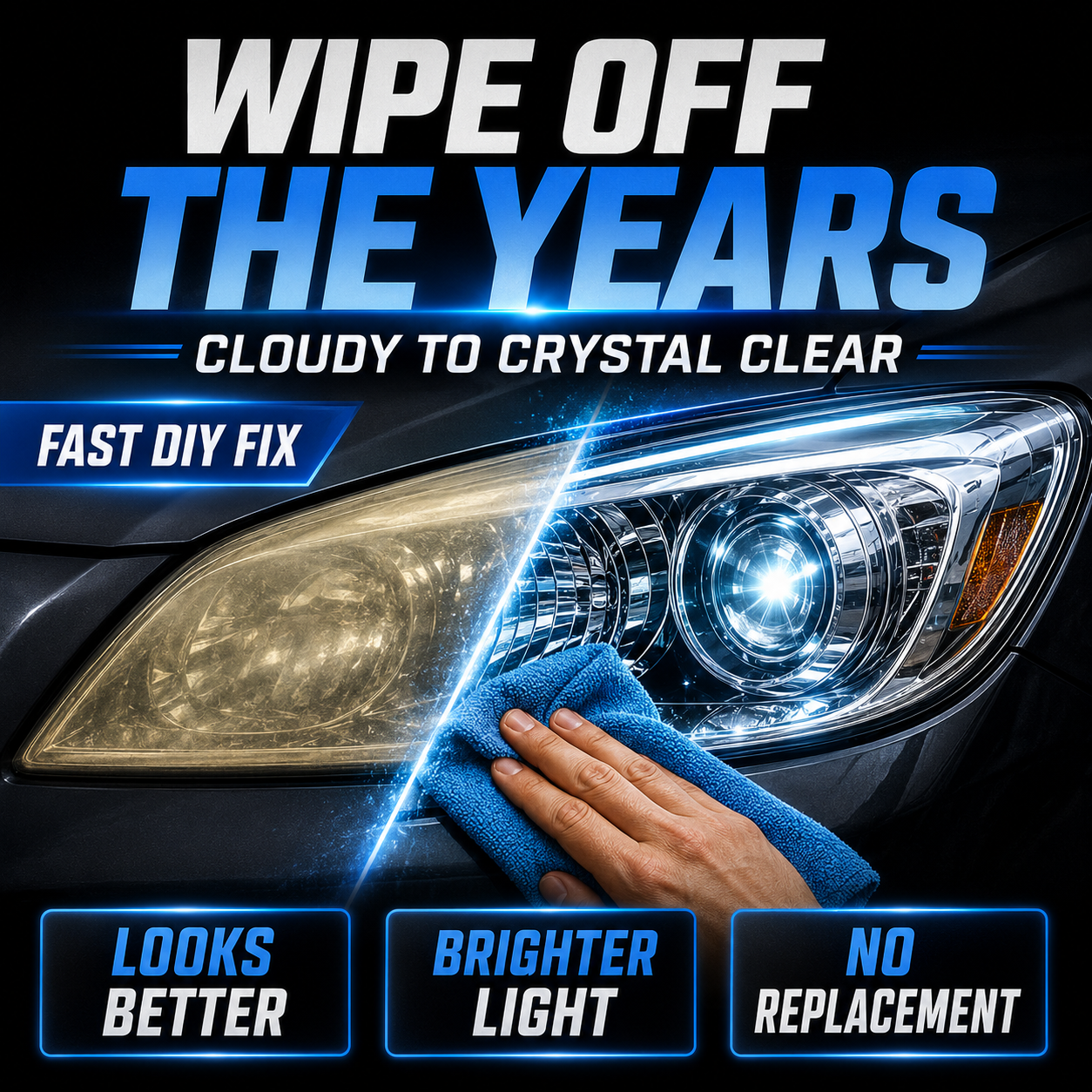 ✨ Mother's Day Sale 70% OFF🚘Automotive Headlamp Restoration Fluid Kit