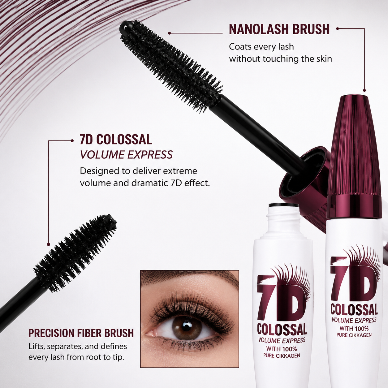 🔥Limited-time offer: Buy one get one free✨7D Colossal Mascara – 7X Volume, 24H Waterproof & Smudge-Proof