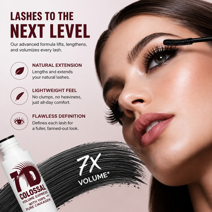 🔥Limited-time offer: Buy one get one free✨7D Colossal Mascara – 7X Volume, 24H Waterproof & Smudge-Proof