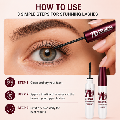 🔥Limited-time offer: Buy one get one free✨7D Colossal Mascara – 7X Volume, 24H Waterproof & Smudge-Proof