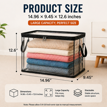 ✨ Mother's Day Sale 49% OFF📦Large Heavy-Duty Thick Plastic Clear Storage