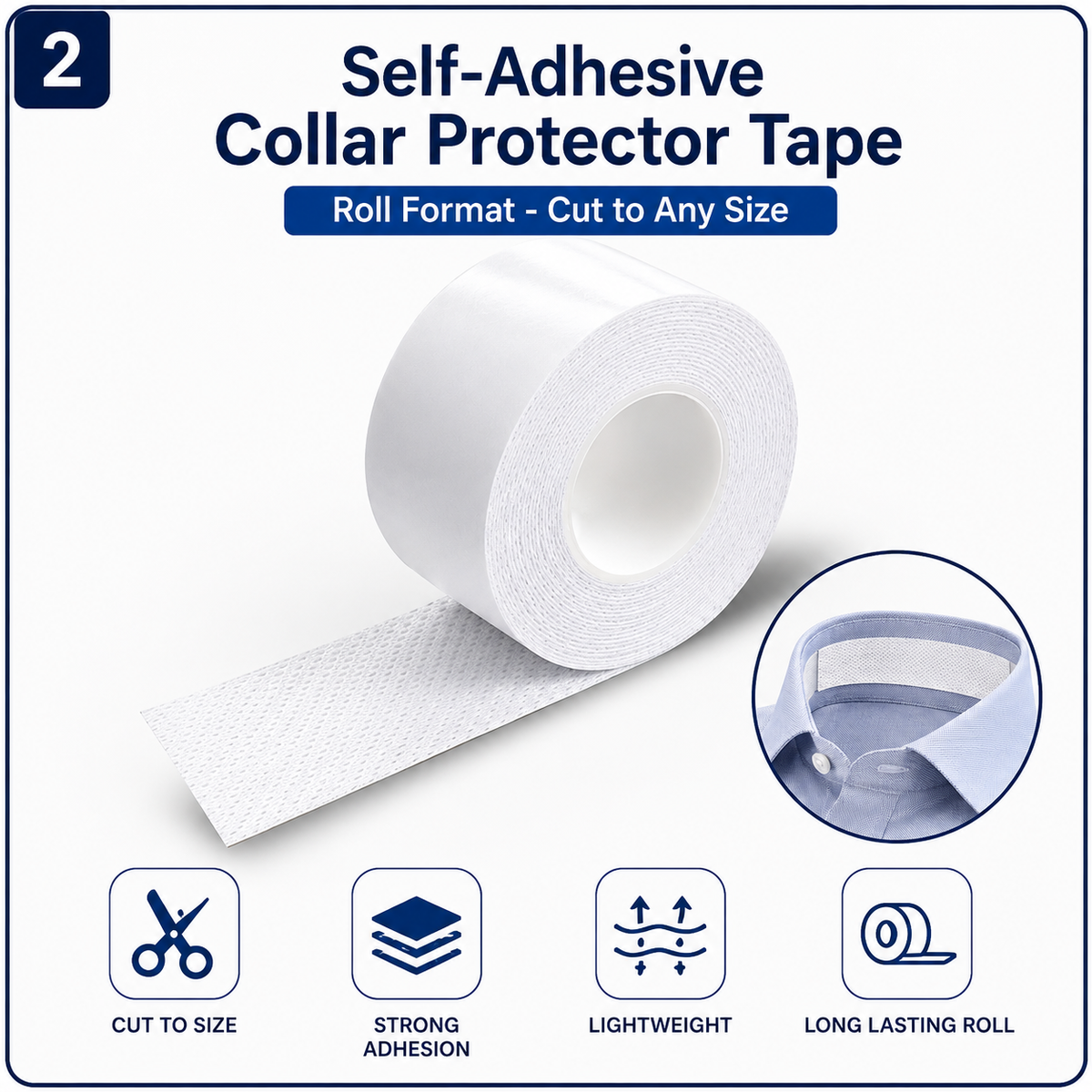 Self-Adhesive Collar Protector Sweat Absorbent Tape