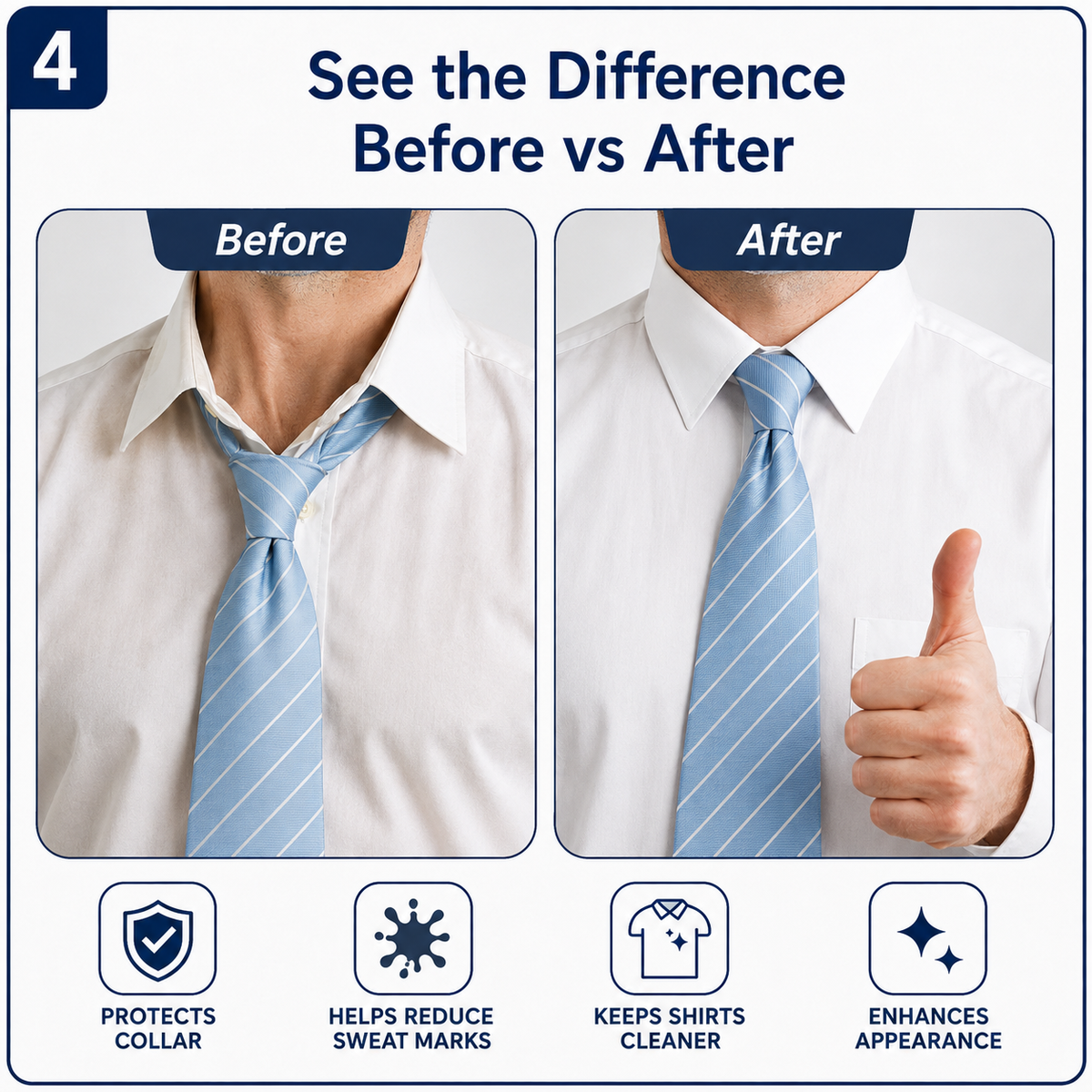 Self-Adhesive Collar Protector Sweat Absorbent Tape