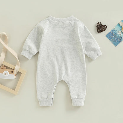 Long-sleeved bodysuit for newborns, cotton, long-legged romper