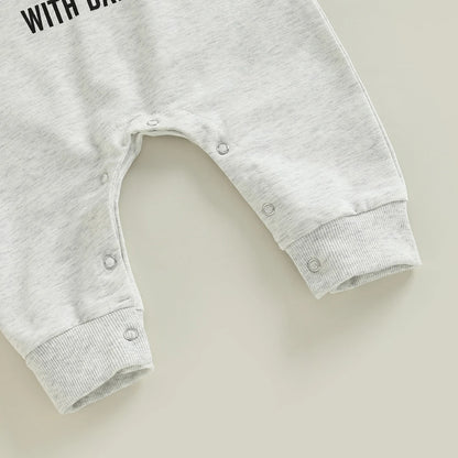 Long-sleeved bodysuit for newborns, cotton, long-legged romper