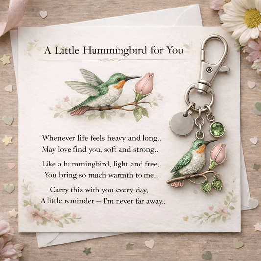 A Little Hummingbird for You keychain-A Meaningful Mother’s Day Gift Filled with Love