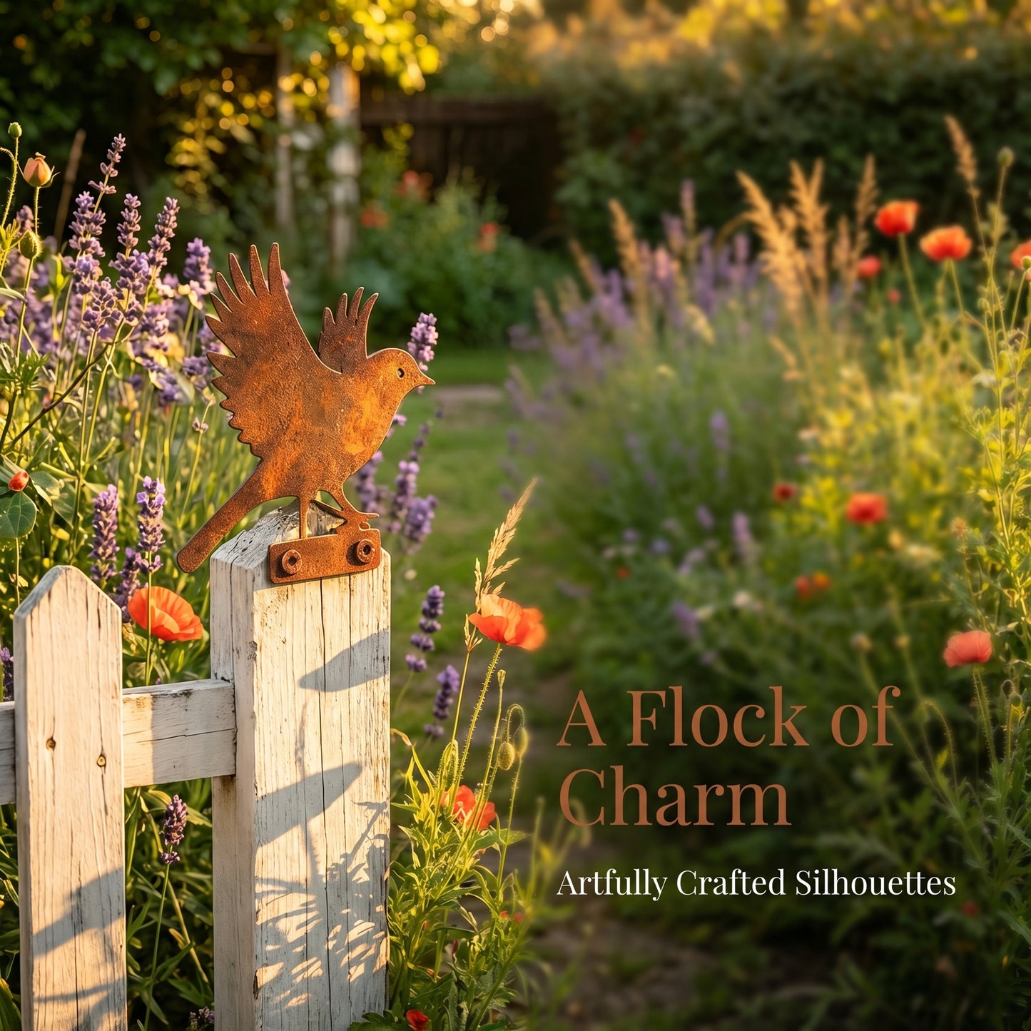 🔥Last Day 49% OFF🔥5-Piece Lifelike Rusty Metal Bird Silhouettes Garden Art