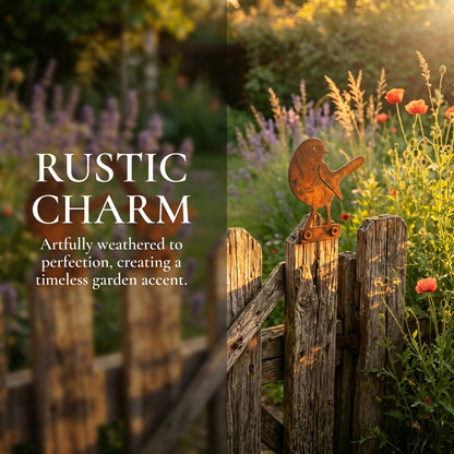 🔥Last Day 49% OFF🔥5-Piece Lifelike Rusty Metal Bird Silhouettes Garden Art