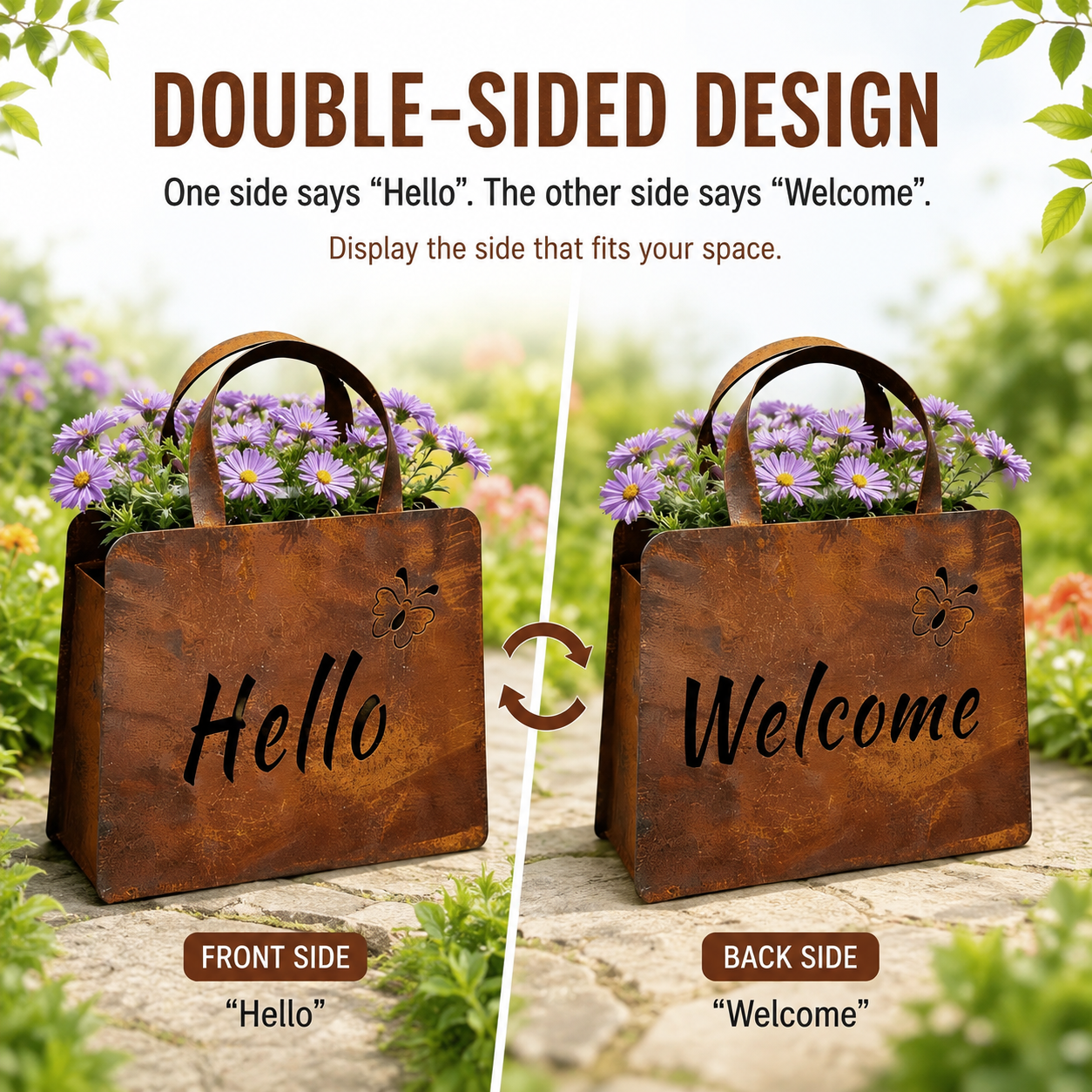 🎁Last Day 50% OFF🌸Rustic Metal Handbag Planter Decor