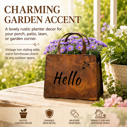 🎁Last Day 50% OFF🌸Rustic Metal Handbag Planter Decor