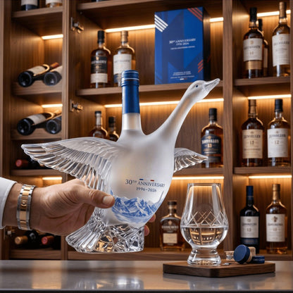 🪿Glass Craft Anniversary 3D Sculpted Vodka Bottle🥰