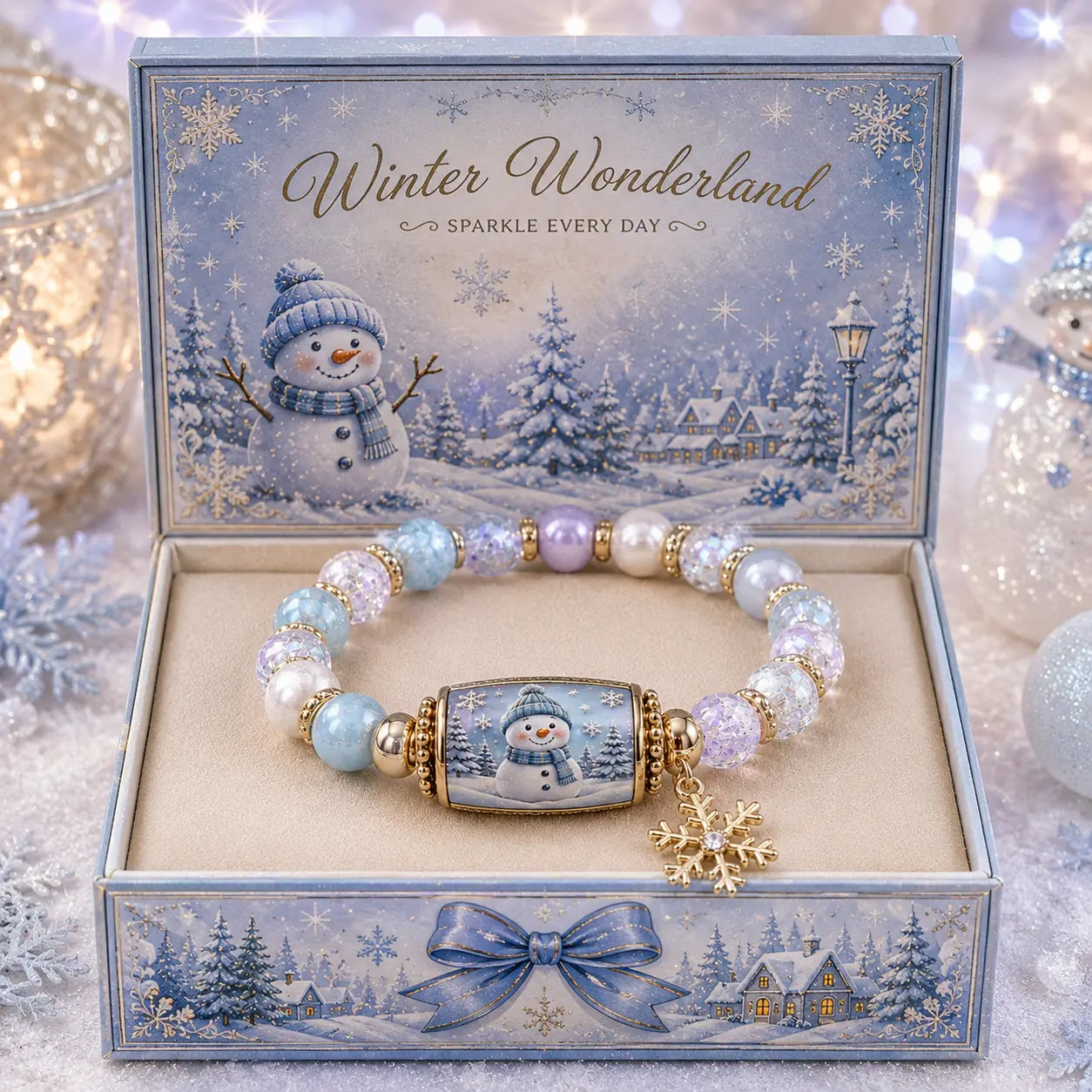 🎄 Limited Edition Christmas Story Beaded Bracelet Set – Holiday Gift Jewelry ✨🎁