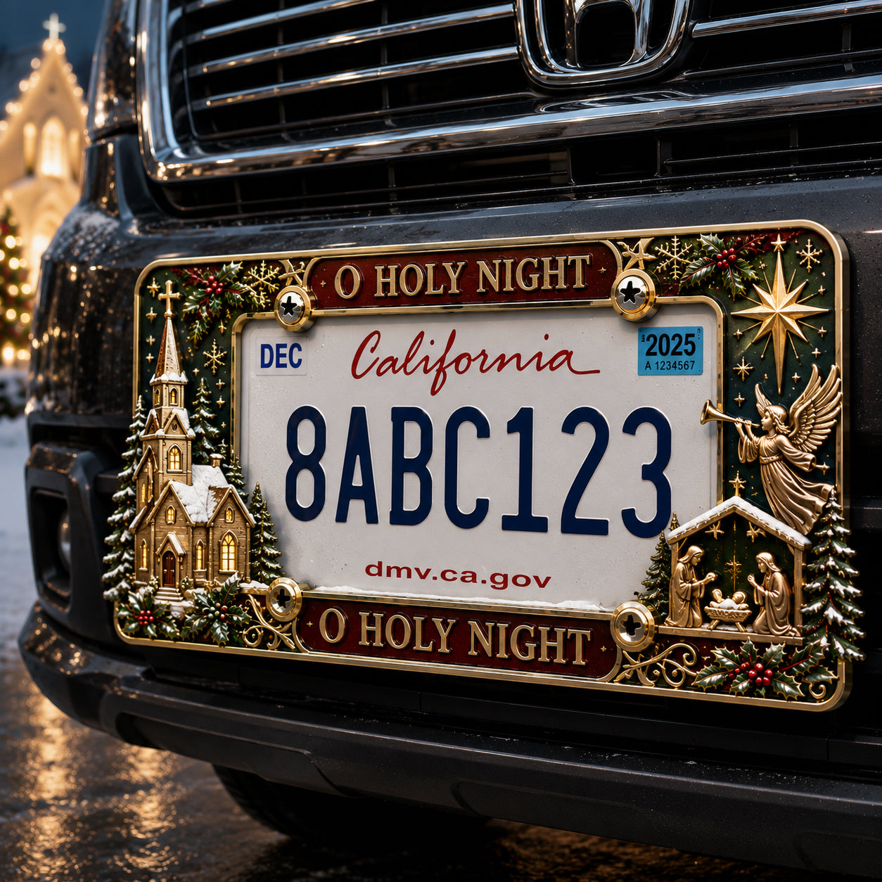 🔥LAST DAY 70% OFF-🎄Christmas License Plate Frame – Festive Style for Every Ride
