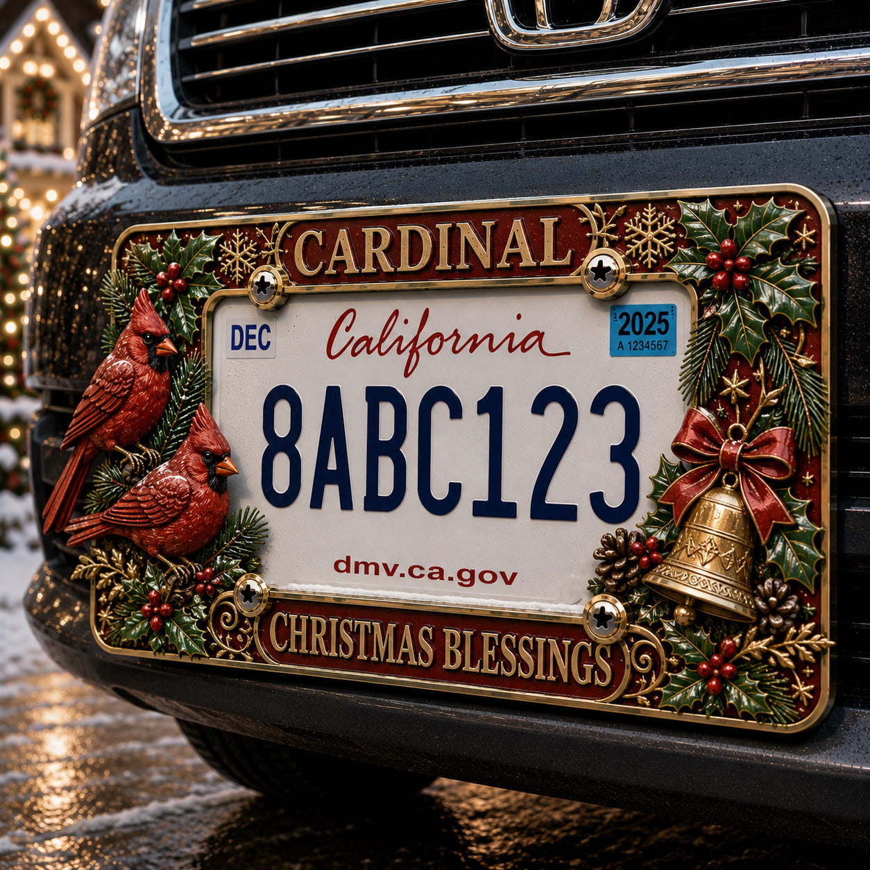 🔥LAST DAY 70% OFF-🎄Christmas License Plate Frame – Festive Style for Every Ride