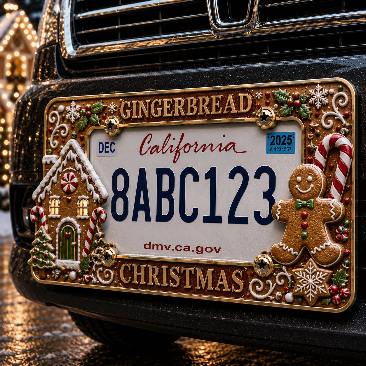 🔥LAST DAY 70% OFF-🎄Christmas License Plate Frame – Festive Style for Every Ride