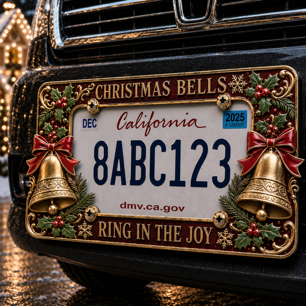 🔥LAST DAY 70% OFF-🎄Christmas License Plate Frame – Festive Style for Every Ride