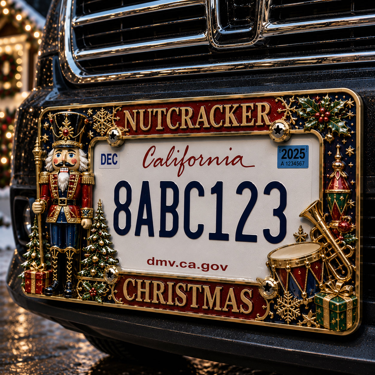 🔥LAST DAY 70% OFF-🎄Christmas License Plate Frame – Festive Style for Every Ride
