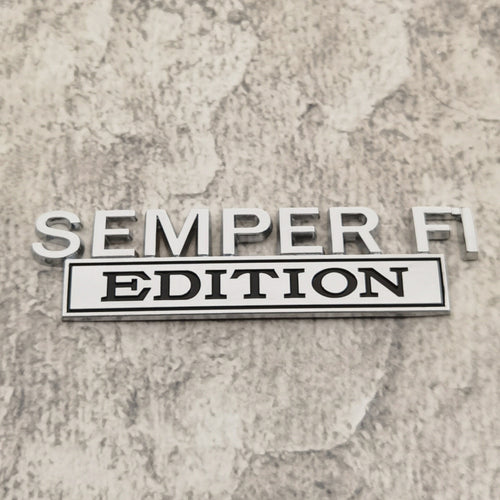 SEMPER FI EDITION Car Emblem Metal Badge
