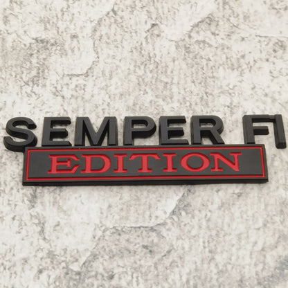 SEMPER FI EDITION Car Emblem Metal Badge