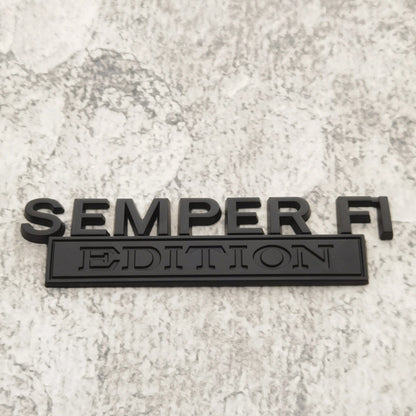 SEMPER FI EDITION Car Emblem Metal Badge